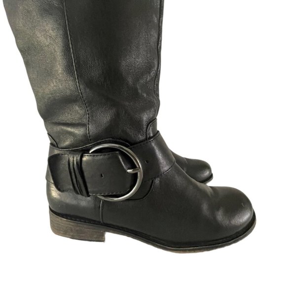 Nine West Black Leather Boots 6.5 Pull-On - Picture 8 of 12